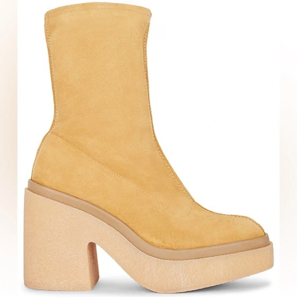 FREE PEOPLE Suede Platform Boots